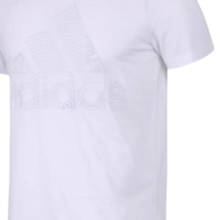 Adidas Breathable Fashion Round Neck Short Sleeve T-Shirt Men Tops White CV4538