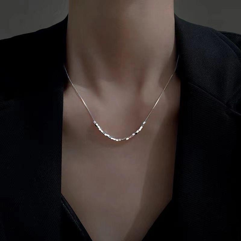 Squares Mini Necklace For Women Chain Matching Jewelry Gift