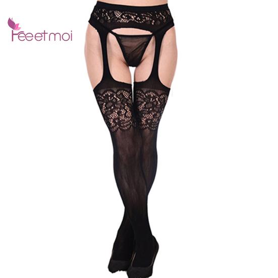 Sexy Pantyhose Enchanting Waist Curve Breathable Sleep Colthes Seamless Sexy Wear Long Mesh Lace Stocking Women Socks