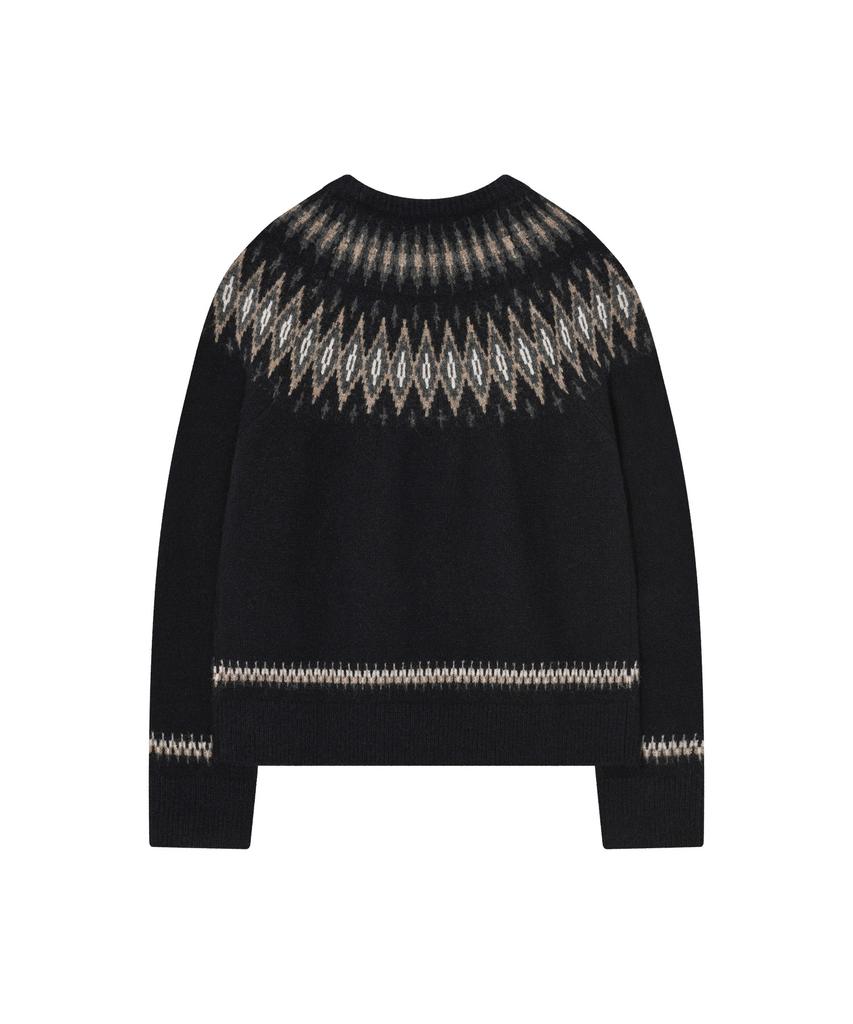 COVERNAT WOMAN Maglione Norvegese a Maglia Blu Scuro