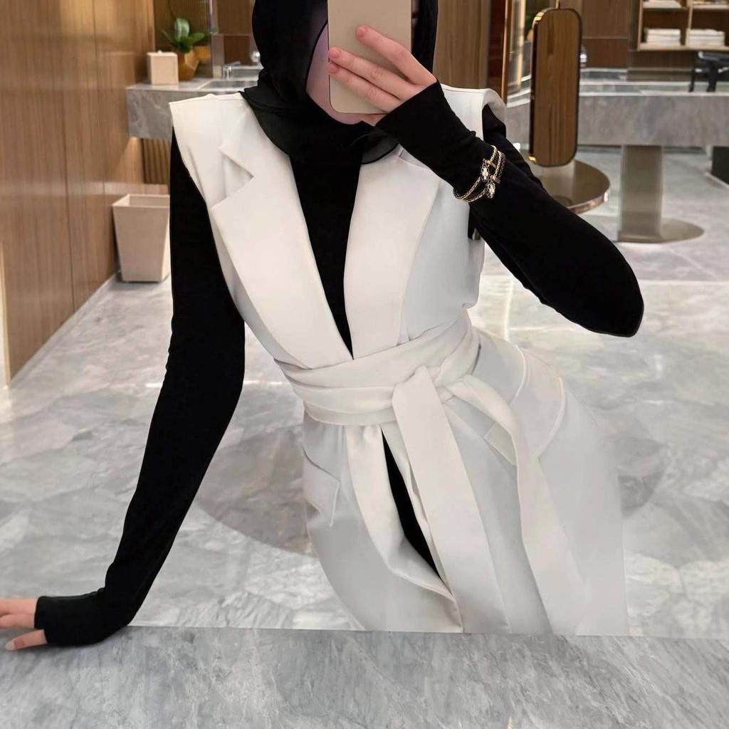 2025 Autumn Women's Solid Color Tie-Up Coat: Stylish, Comfortable, and Waist-Cinching for Daily Commutes