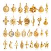 Exquisite Waterproof Moon Star Sun Evil Eyes Pendant for Women Charms Gold Color DIY Accessories Stainless Steel Jewelry
