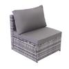 Rattan Sun Island Seating Set, Sofa with Canopy, Footrest, Armchairs, and Table, Outdoor Garden Furniture, Lounge Furniture for Balconies and Gardens,
