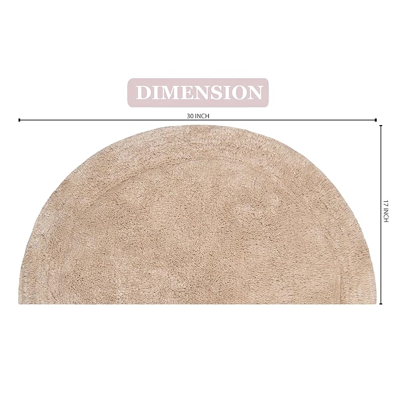 Home Weavers Waterford Collection 100% Cotton Tufted Bath Rug, Extra Soft and Absorbent Bath Rugs, Non-Slip Plush Bath C 17 x30 Slice Rug