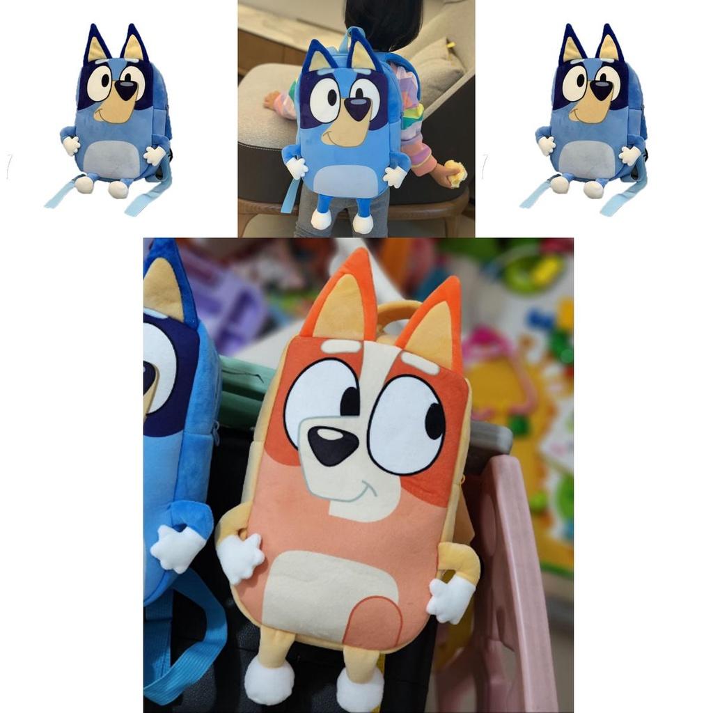 Bluey Plush School Backpack For Children Cute And Colorful Toddler Bag With Mobile Phone Pocket