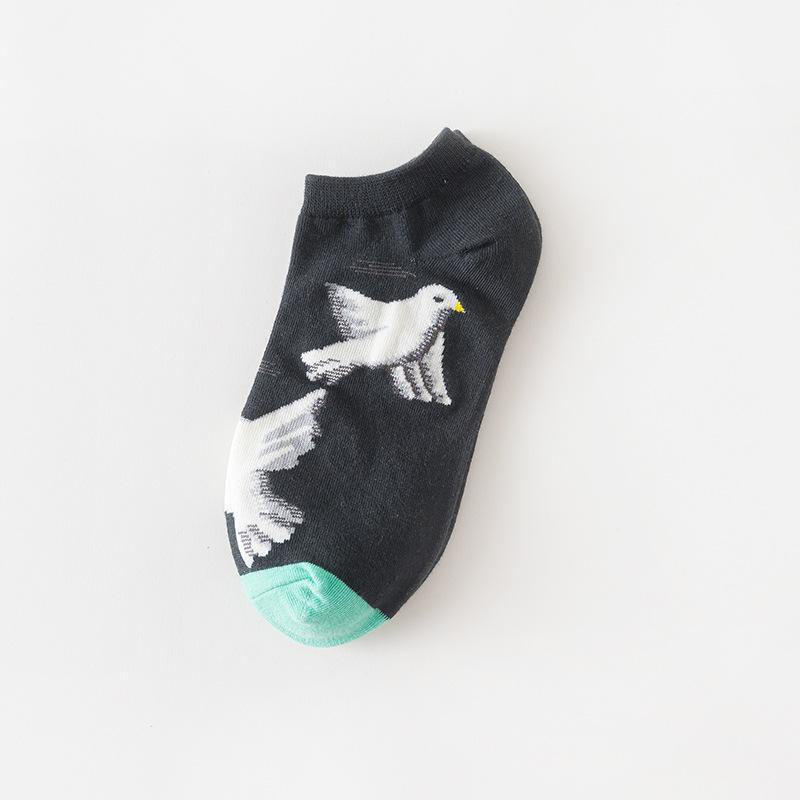 Japanese Cartoon Cotton Socks - Unisex Spring & Autumn Low-Cut Trendy Streetwear