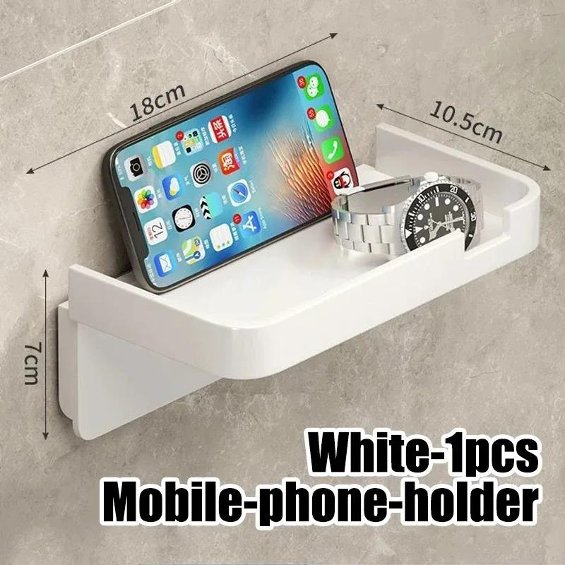 Waterproof Wear Resistant Autohesion Mobile Phone Holder Roll Paper Box Wall Mounted Toilet Accessories Tissue Hanger Bathroom