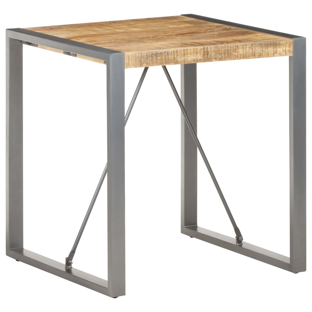 Dining Table 70x70x75 cm Rough Solid Mango Wood