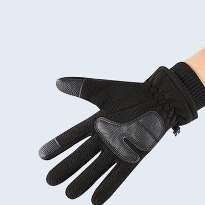 Fashion Keep Warm Fleece Gloves Windproof Thicken Winter Warm Gloves Full Finger Korean Style Cycling Mittens Ski