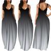 Women Gradient Sleeveless V Neck Maxi Dress Casual Sundress Beach Long Dres