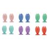 2 Piezas Soporte para Cepillo de Dientes Forma de Pez con Ventosa Fuerte Soporte para Cepillo de Dientes Silicona Suave Drenaje Rápido Organizador de Baño