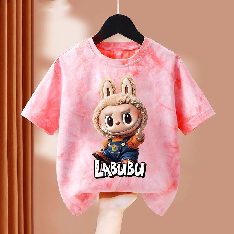 CarrieWardrobe Kleurrijk Kinder Cartoon Basis T-shirt, Zomerjurk voor Meisjes, 100% Puur Katoen Korte Mouw T-shirt 120