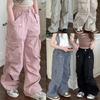 Spodnie dziewczęce wiosenne dziecięce spodnie hip-hopowe letnie dziecięce spodnie uliczne casualowe jesienne modne spodnie dresowe dla nastolatków w dużych rozmiarach