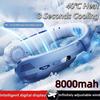 8000mAh Elektrischer Hänge-Nackenventilator Tragbarer Bladeless Mini Wiederaufladbarer Leiser LED Digitalanzeige Luftkühler Für Draußen