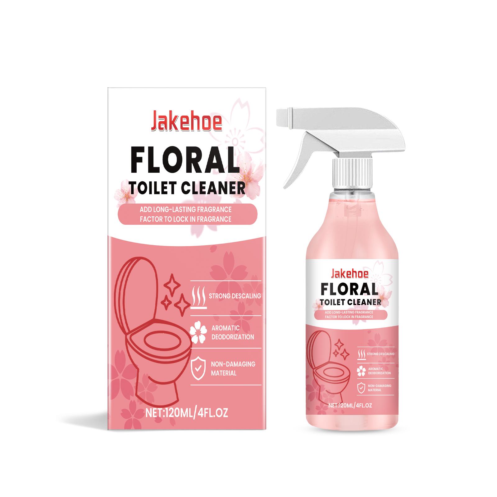 Jakehoe Floral Scent Toilet Cleaner Liquid Bathroom Toilet Cleaner Floral Scent Toilet Fragrance Deodorizer Stain Remover