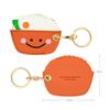 Leather Strawberry Lemon Keychain Case Holder  Women Car Key Ring Charm Bag Car Pendant Gift Anti-Lost Pet Dog Cat Collar