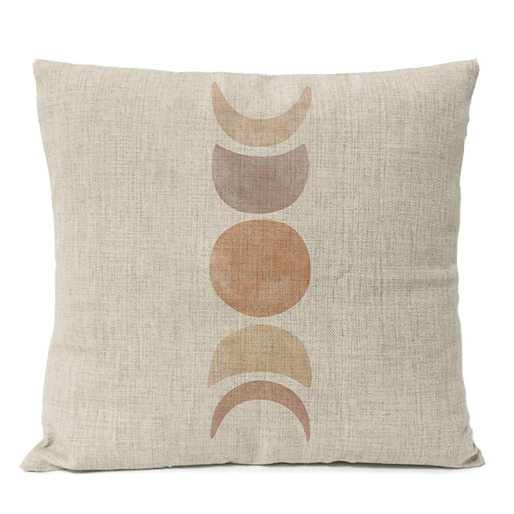 Boho Bohemia Geometric Floral Pillow Cover Leaves Cushion Sun Moon Throw Linen Pillowcase Home Decorative Decor Sofa Cushions