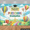 Preschool Graduation Tapestry Colorful Building Blocks Book Design 2D Flat Backdrop Home Wall Hanging Party Decor
