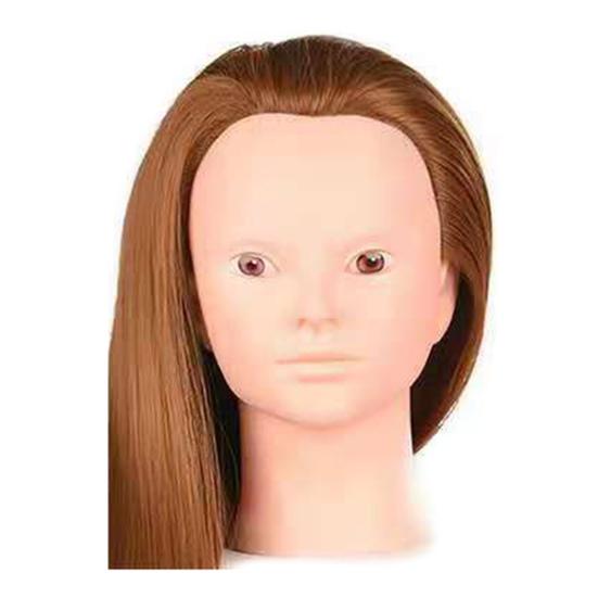 Stojan na vystavení zapletených vlasů Hlava figuríny s vlasy Lidské vlasy Rovné 25" Profesionální kadeřnická hlava pro kadeřníky stylisty A