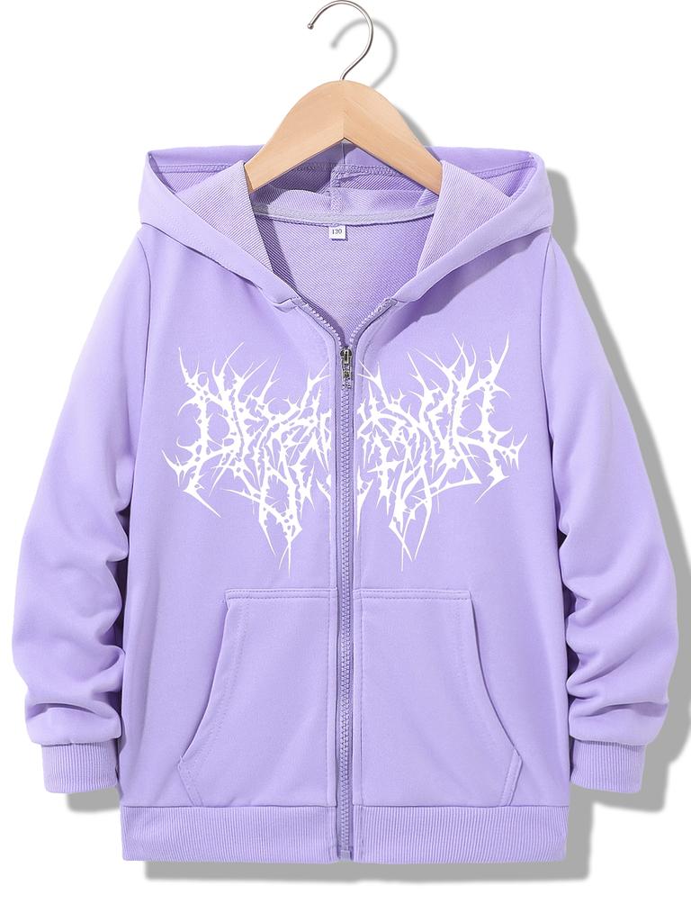 Streetwear Fashionable Zipper Hoodie Casual Hip Hop Hoodies Jackets Boys Girls Y2K Zip Up Sweatshirt Spring Autumn