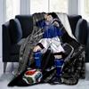 1pc Soccer Player Action Flannel Blanket Soft Warm Throw Blanket for Bedroom Living Room Bed Travel Camping Picnic Gift. MT7160148