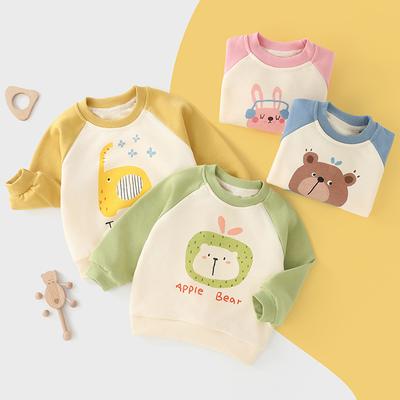 Maglia Termica Cotone Bambini Manica Lunga Top Stampa Cartoni Animati Comoda Base Abbigliamento Morbido Maglietta Neonato Sicurezza Classe A