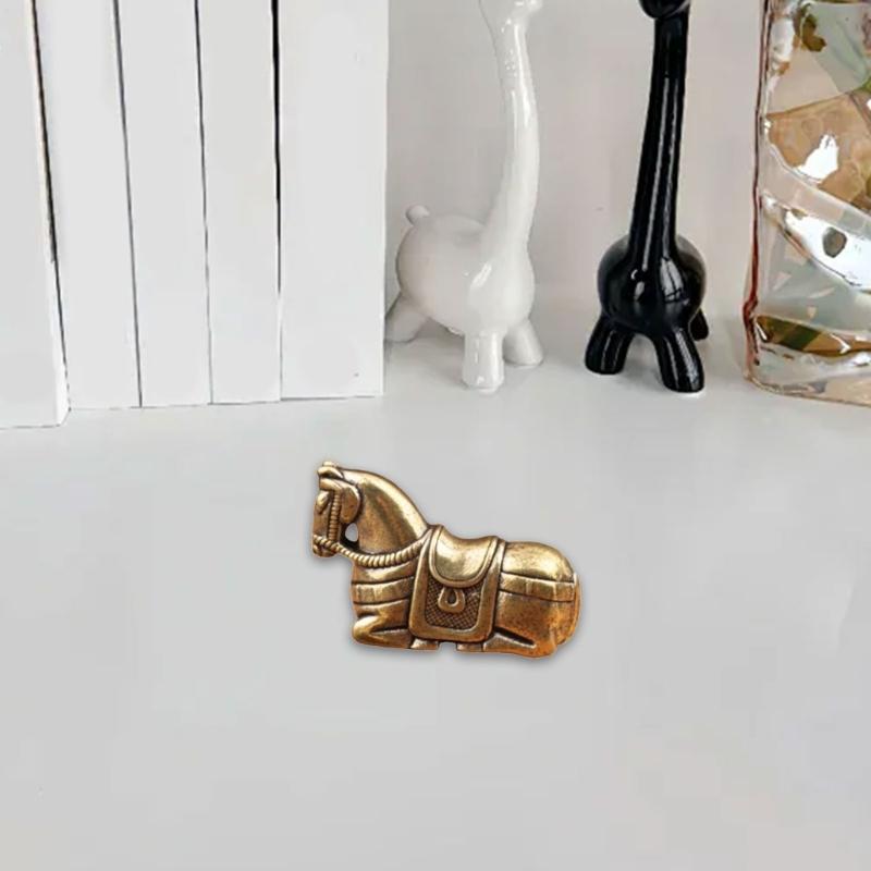 Metal Horse Statue Sculptures Decorative Animal Figurines Tabletop Ornament Symbols Wealth Career Home Decorations