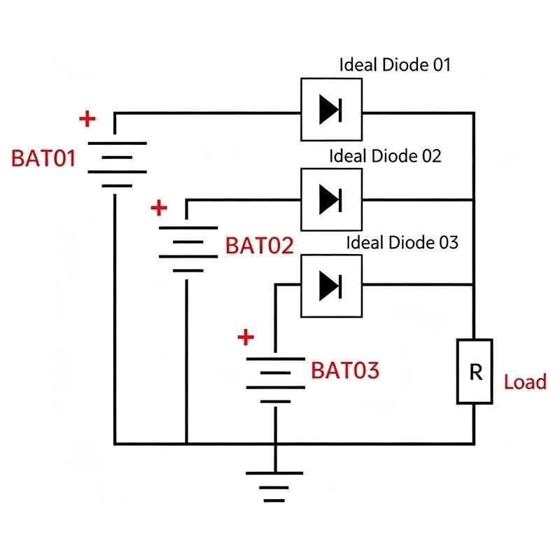100A High Current Ideal Diode Module Charging Backflow Protection Reverse Connection Reverse Current Protection Non-Grounded