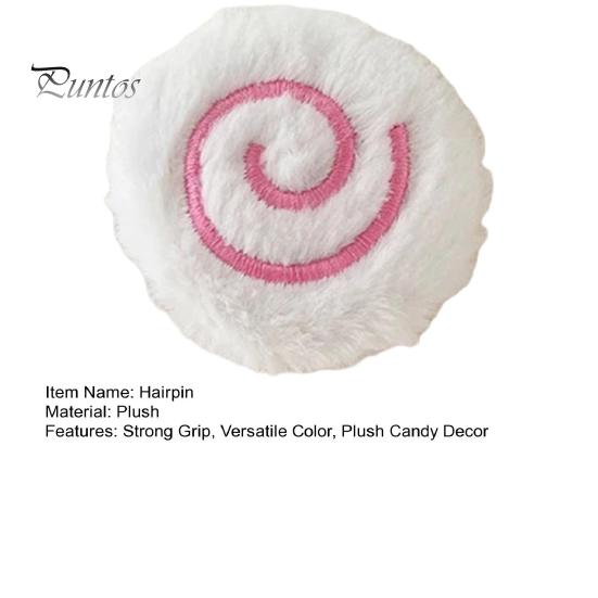 Versatile Color Hairpin 1/2/3Pcs Girl Plush Candy Decor Strong Grip Hair Clips Autumn Accessory Winter Bang Pins Face Wash Makeup Cooking Accessories