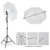 Studio Photography Umbrella Kit with 33 Inch White Umbrellas * 2 + 2M Metal Tripod Stands * 2 + E27