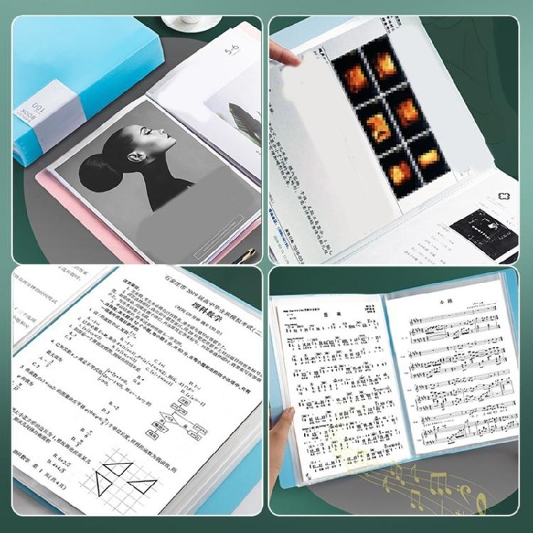 Big Capacity Presentation Folder with 100 Pocket Display Folders for School Presentations Insurance Financial Documents