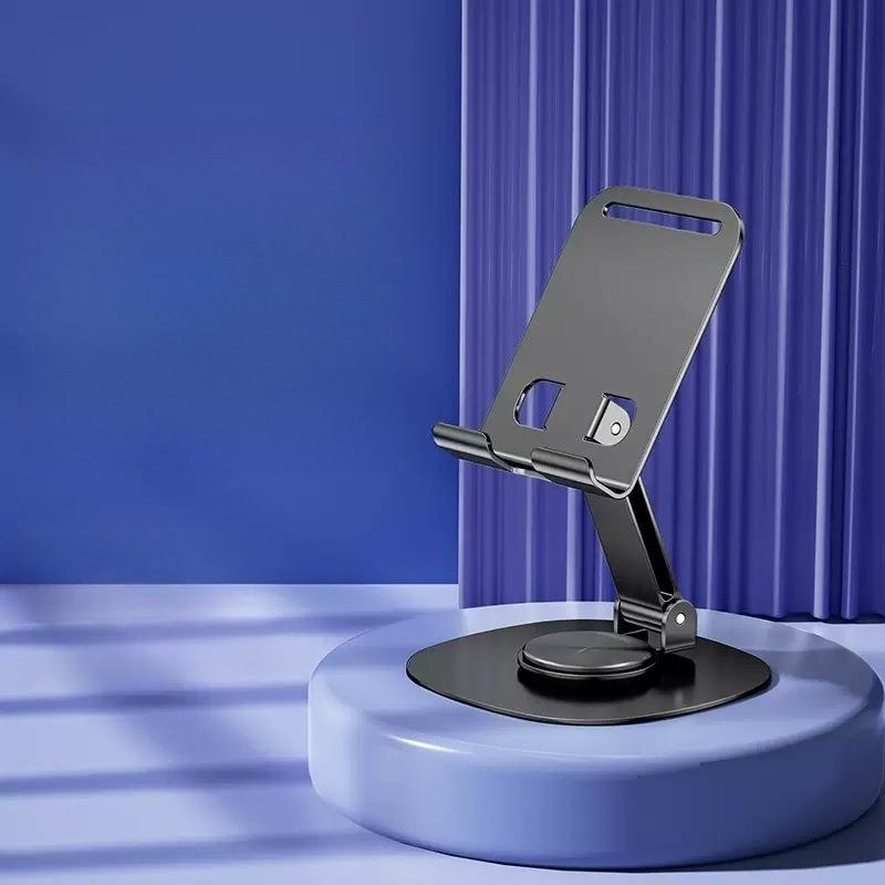 1PC all-metal 360-degree rotating mobile phone holder desktop universal bracket folding