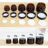 Brown Glass Hand Cream Containers, Light-Shielding, Refillable, Storage, 10g/20g/30g/50g/100g, Set of 5