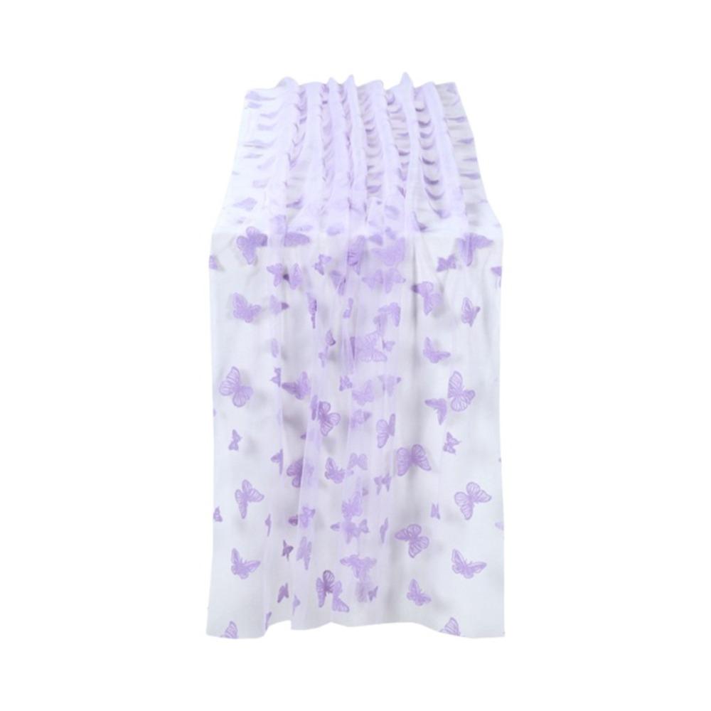 Romantic Wedding Table Runner Semi-Transparent Gauze Tablecloth  Baby Shower фиолетовый