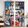 Tende Oscuranti a Tema Retro Gaming Gta Vice City - Poliestere Lavabili in Lavatrice Tende con Tasca per Asta Con Vivace Grafica di Gioco