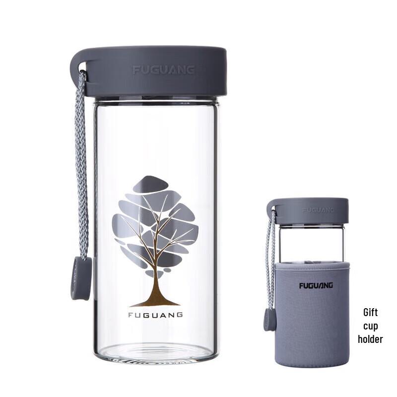 Fuguang Portable Single-Layer Glass Water Bottle
