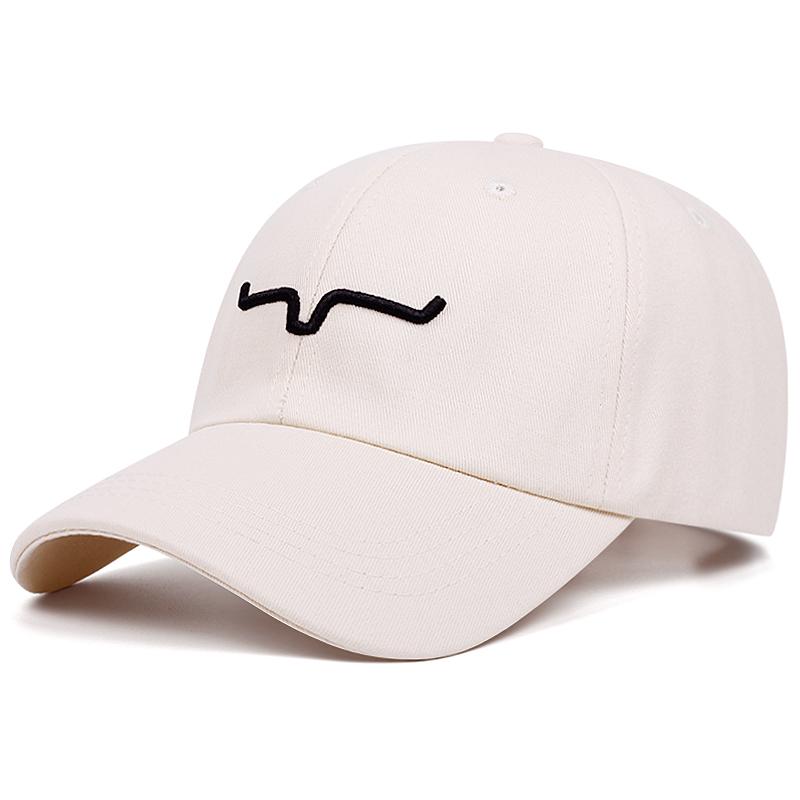 

Модная простая бейсболка с вышивкой символа, мужская и женская, для мероприятий на открытом воздухе, повседневная, солнцезащитная кепка, хип-хоп Adjustable слоновая кость