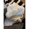 Cute Bear Ears Hat Scarf Integrated Women's Winter Versatile Thickened Warm Hooded Plush Scarf Tide