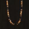 Brown and Black Small Beaded Chain Necklace Men Trendy Wood Beads Short Choker Necklace Collar on Neck 2023 Fashion Jewelry Male