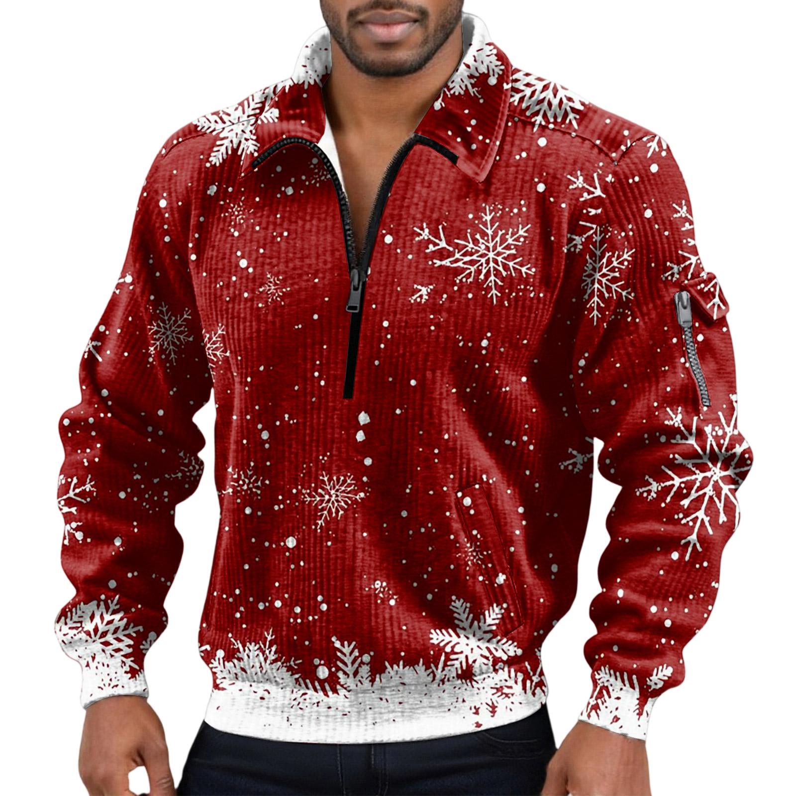 

Мужское худи с отложным воротником, длинными рукавами и половинной молнией L винный