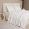Housse de couette + taies gaze de coton lave 240 x 260 cm Douceur blanc