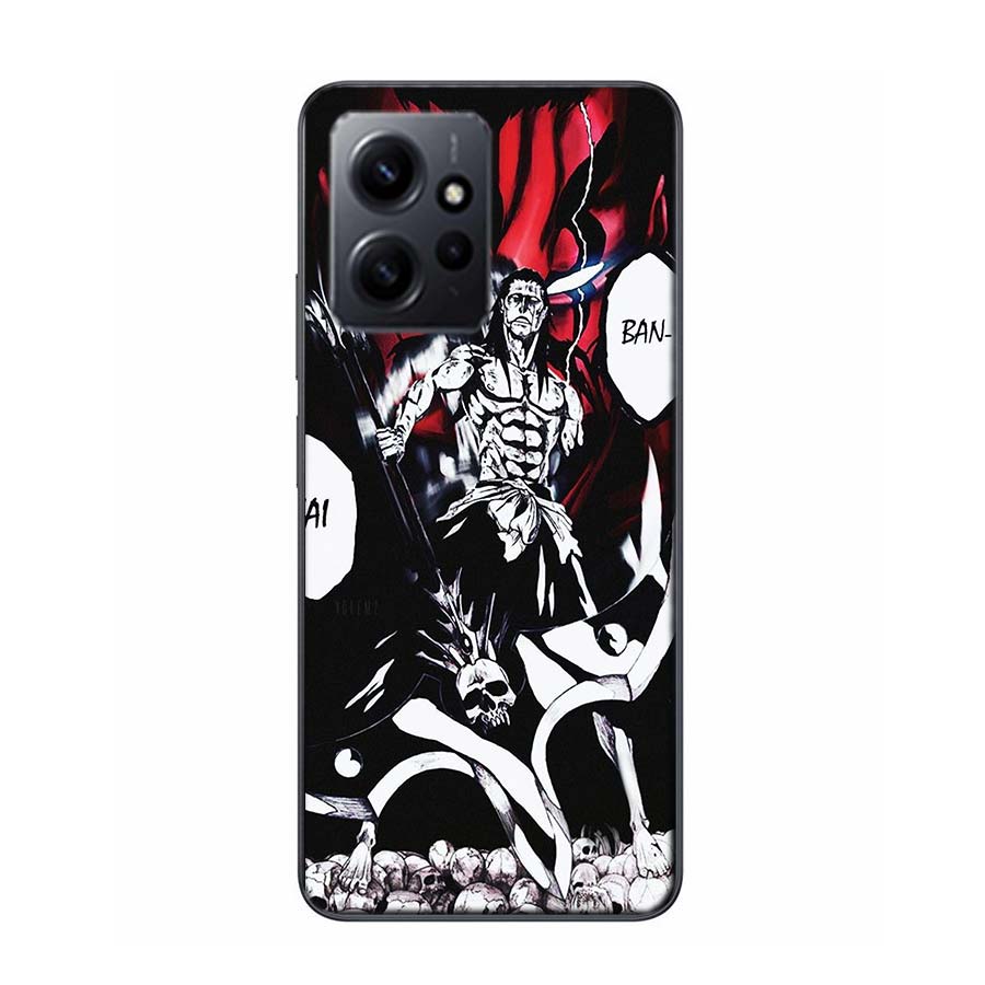 BLEACH Zaraki Kenpachi Phone Case For Redmi Note 14 15 Pro 5G 13 12 Pro Plus 11 11T 11E 11S 10 Pro 10S 9 9S Cover Cell Clear TPU