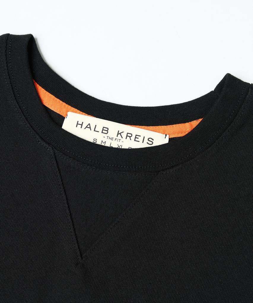 HALBKREIS LAYOUT Oversized Round Short Sleeve T-Shirt Ta-108_Bk