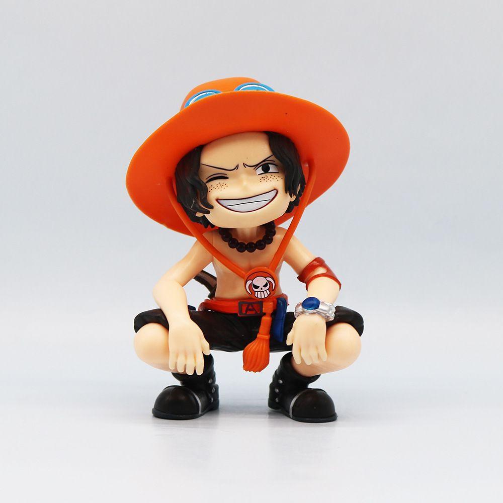 Anime Peripheral Series One Piece Luffy Solon Sanji Q-Version Sitting Posture Children'S Model Figurine Toy Gift Collectibles