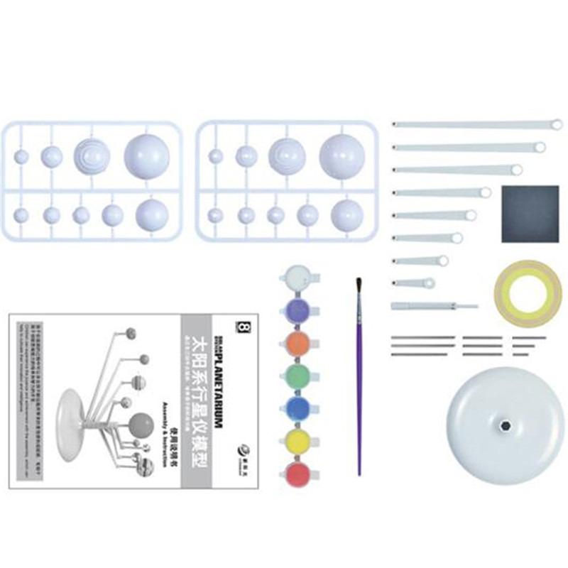Child Science And Technology Learning Solar System Planet Teaching Assembly Coloring Educational Toy DIY Solar System Model