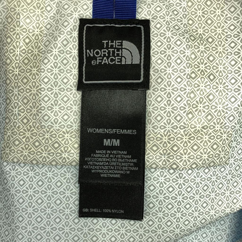 The North Face Logo Embroidery Hooded Nylon Jacket M Blue Outdoor A57Y Women Used