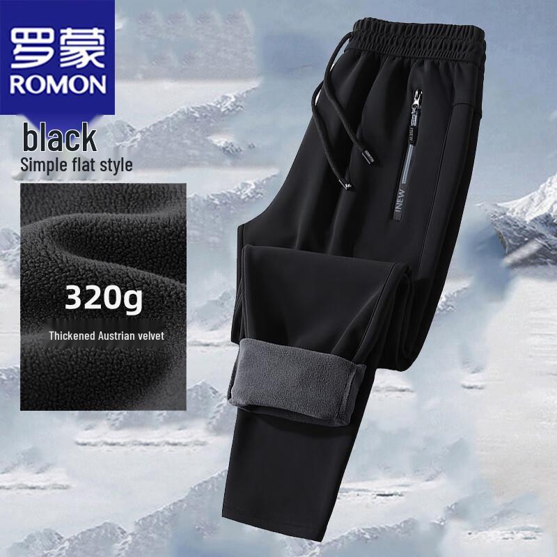 Romon Men's Warm Fleece-Lined Straight-Leg Casual & Outdoor Pants