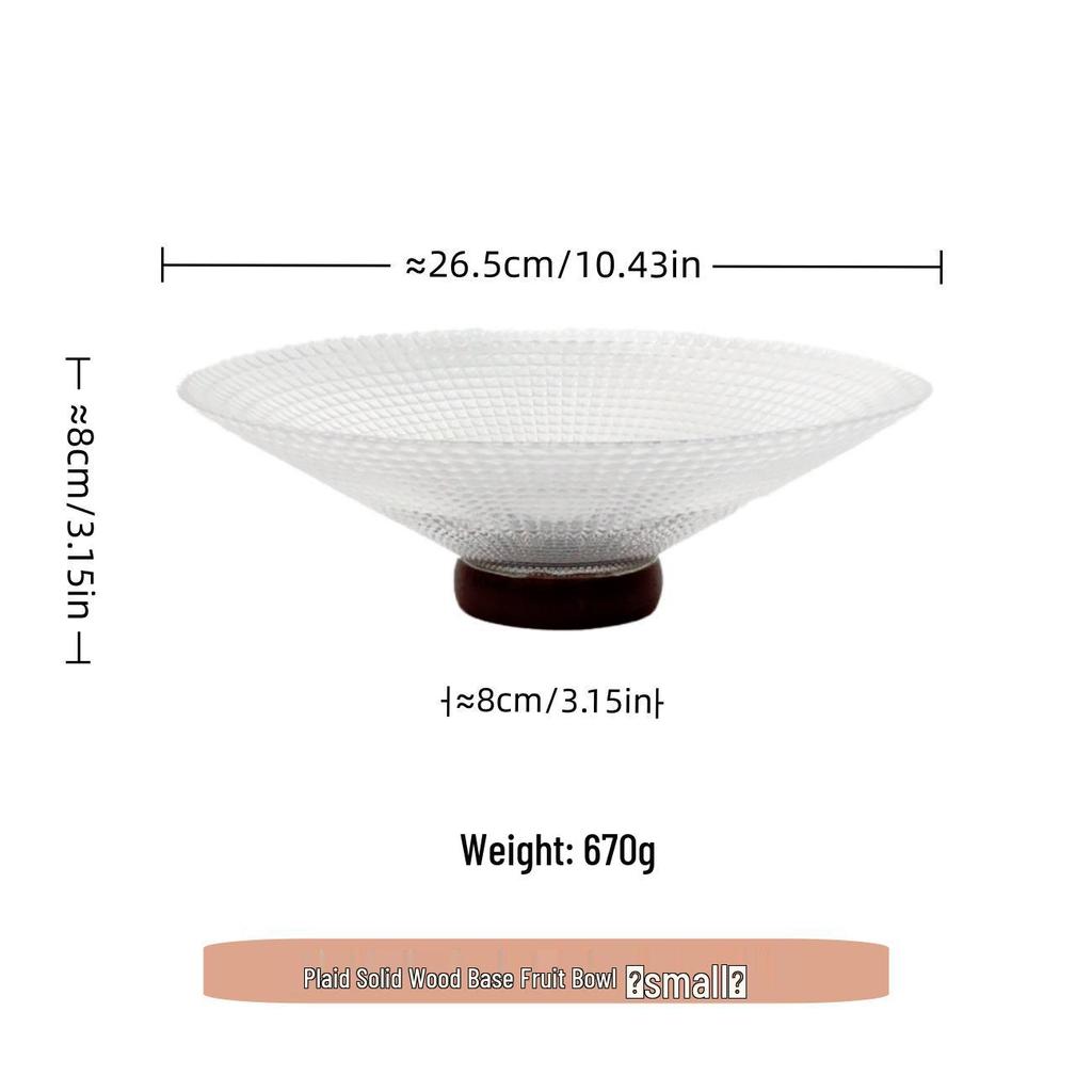 Elegant High-Footed Glass Fruit Bowl for Living Room - Stylish Candy Dish & Snack Display Plate