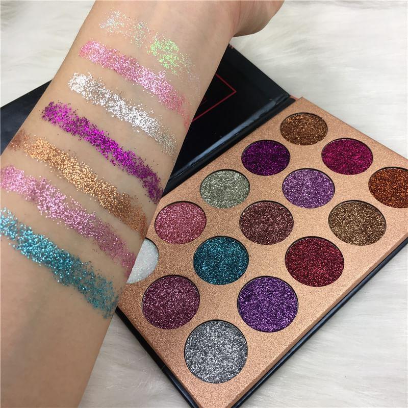 BEAUTY GLAZED - 15-Color Pressed Glitter Eyeshadow Palette
