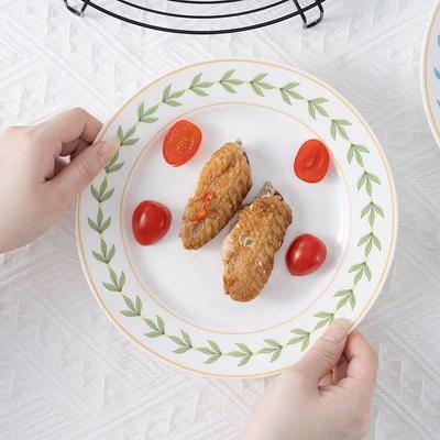 Bread Ceramic Plate 6-inch Small Plate Fruit Butterfly Snack Plate Floral Pastry Storage Bone Plate Creative Simple Korean